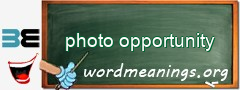 WordMeaning blackboard for photo opportunity